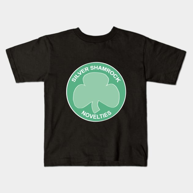 Silver Shamrock Kids T-Shirt by attackofthegiantants